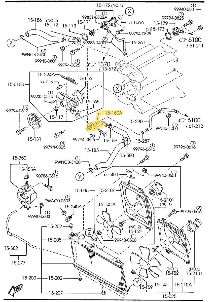 Water Pump Inlet Factory New 20012005 NB Mazda Miata Mikes Miata Parts