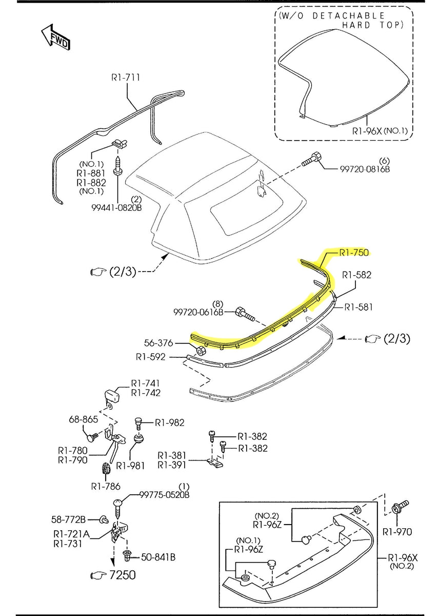 Mazda GENUINE OEM Door Window Belt Weatherstrip Clip Miata