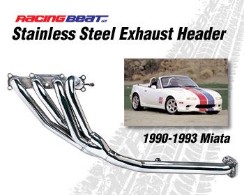 Exhaust Header Racing Beat Aftermarket New 1990-1993 NA Mazda Miata