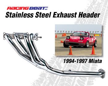 Exhaust Header Racing Beat Aftermarket New 1994-1997 NA Mazda Miata