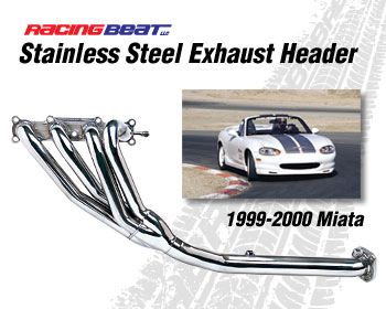 Exhaust Header Racing Beat Aftermarket New 1999-2000 NB Mazda Miata