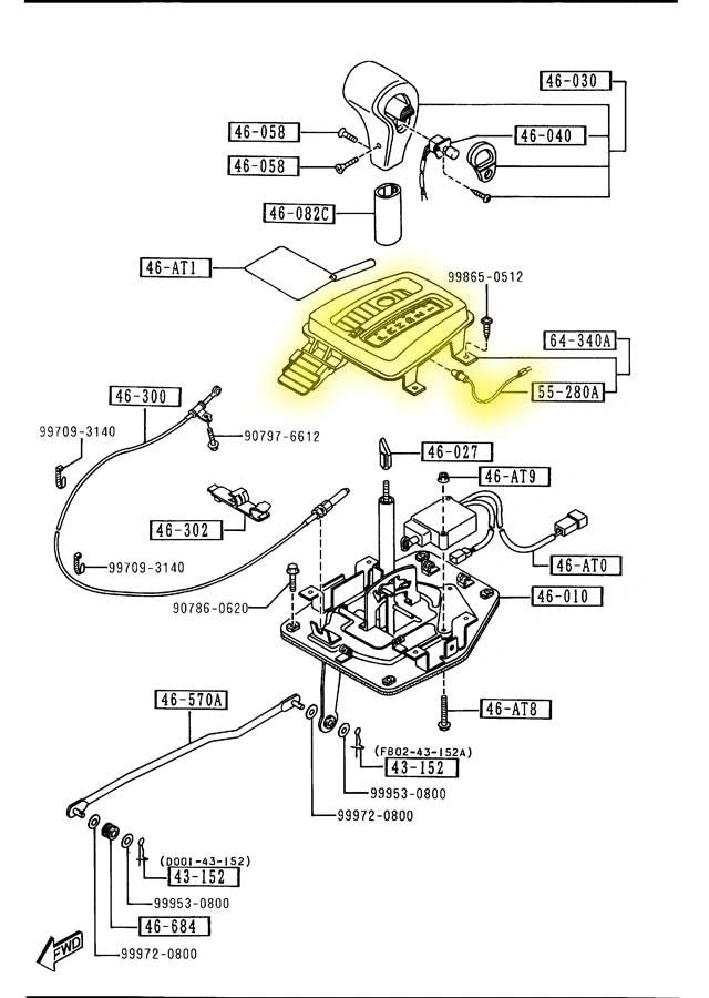 Automatic Transmission Gear Shifter Faceplate Factory New 1990-1993 NA Mazda Miata