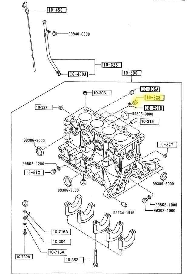Engine Block Turbo Oil Return Blind Cap 1.6 Liter Engine Factory Used 1990-1993 NA Mazda Miata