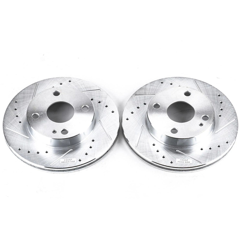 Brake Rotors and Pads Rear Set PowerStop Extreme Street Performance Aftermarket New 1994-2002 NA and NB Mazda Miata