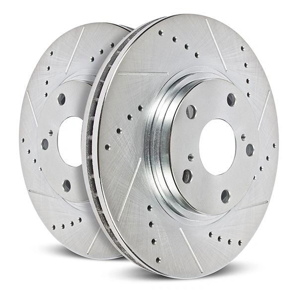 Brake Rotors Front Set PowerStop Slotted Drilled Aftermarket New 1994-2002 NA and NB Mazda Miata