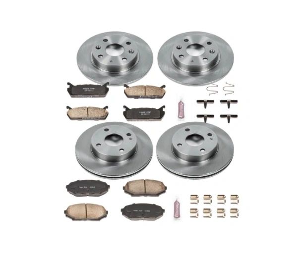 Brake Rotors and Pads Complete Set PowerStop OE Replacement New 1990-1993 NA Mazda Miata