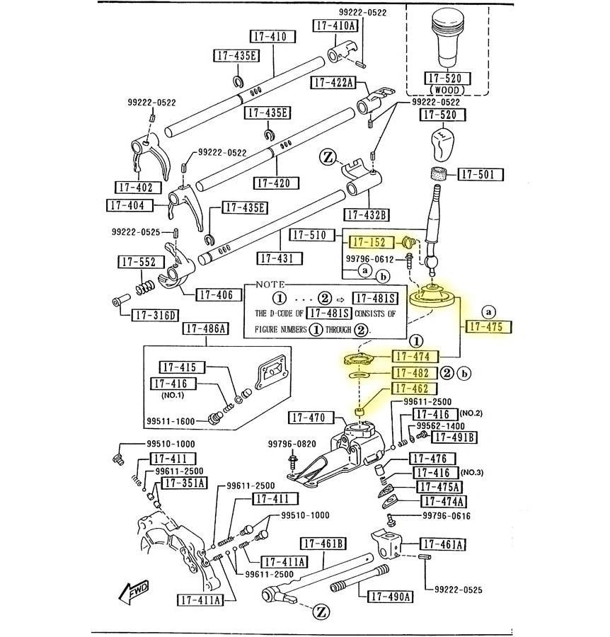 Shifter Rebuild Kit 5 Speed Manual Transmission Factory New 19941997 Mikes Miata Parts
