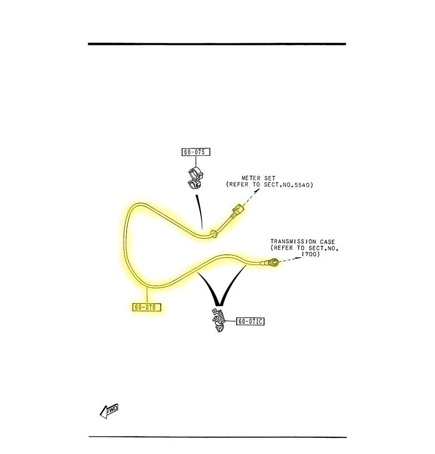 Speedometer Cable Automatic Transmission Factory New 19901997 NA Mazd