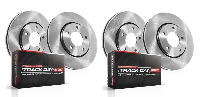 Brake Rotors and Pads Complete Set PowerStop Track Day Aftermarket New 1994-2002 NA and NB Mazda Miata