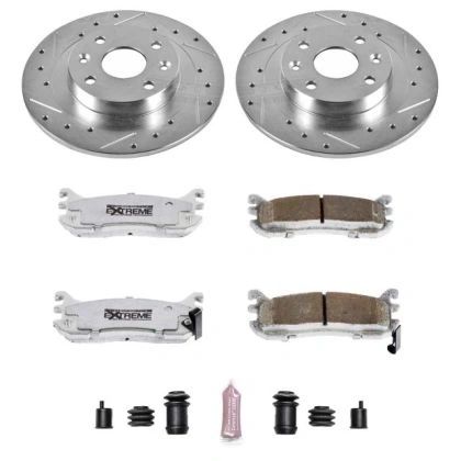 Brake Rotors and Pads Rear Set PowerStop Extreme Street Performance Aftermarket New 1994-2002 NA and NB Mazda Miata