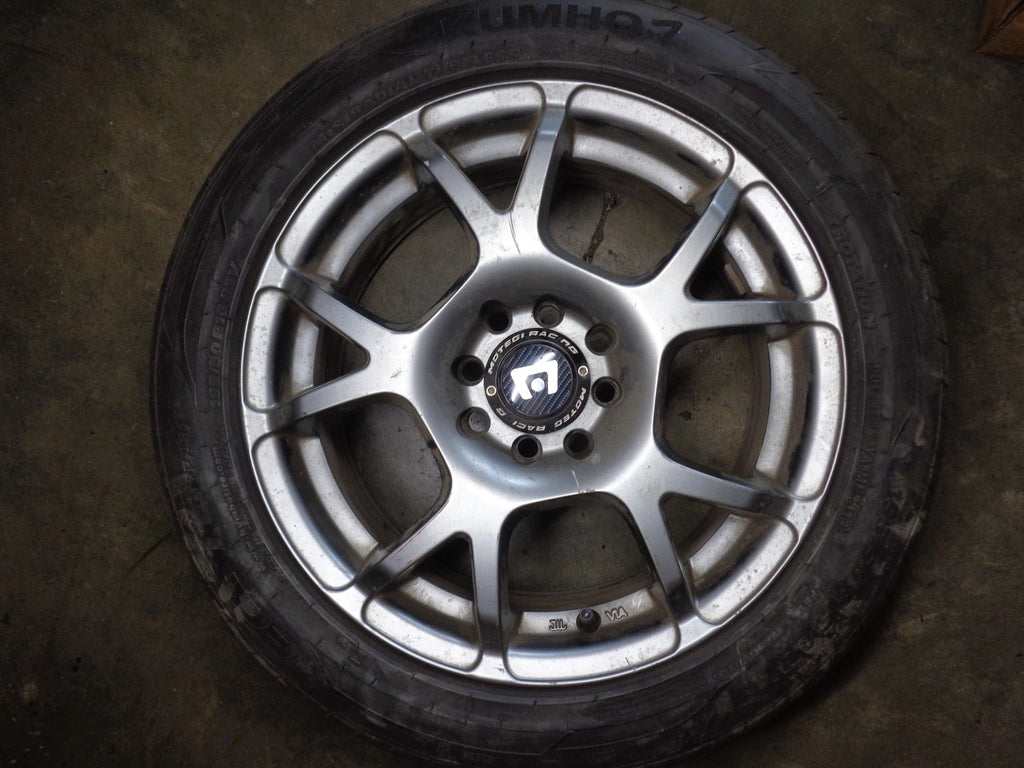 Wheel 15X6.5 10 Spoke Motegi Racing Grey Alloy Wheel Aftermarket Used for 1990-2005 NA and NB Mazda Miata