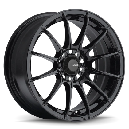 Wheel Konig Dial In 15X7 4X100 ET35 Gloss Black Aftermarket New for 1990-2005 NA and NB Mazda Miata