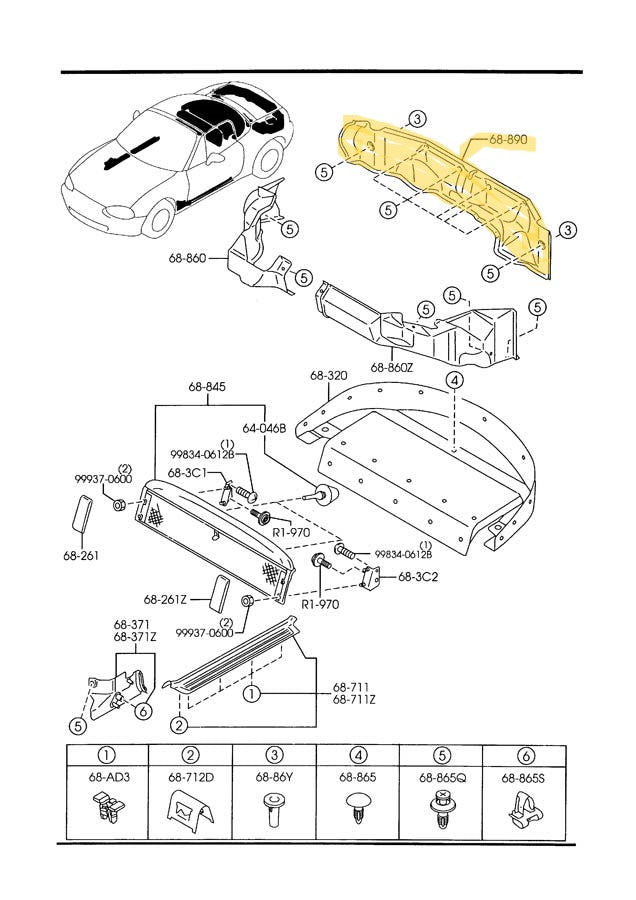 Trunk Liner Carpet Trim Factory Used 1999-2005 NB Mazda Miata – Mikes ...