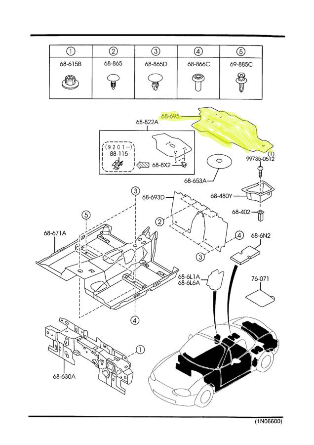99-05 Mazda Miata MX5 OEM Front Lower Ball Joint Upper Bolt Mounting 99-05 Mazda Miata MX5 OEM Front Lower Ball Joint Upper Bolt Mounting
