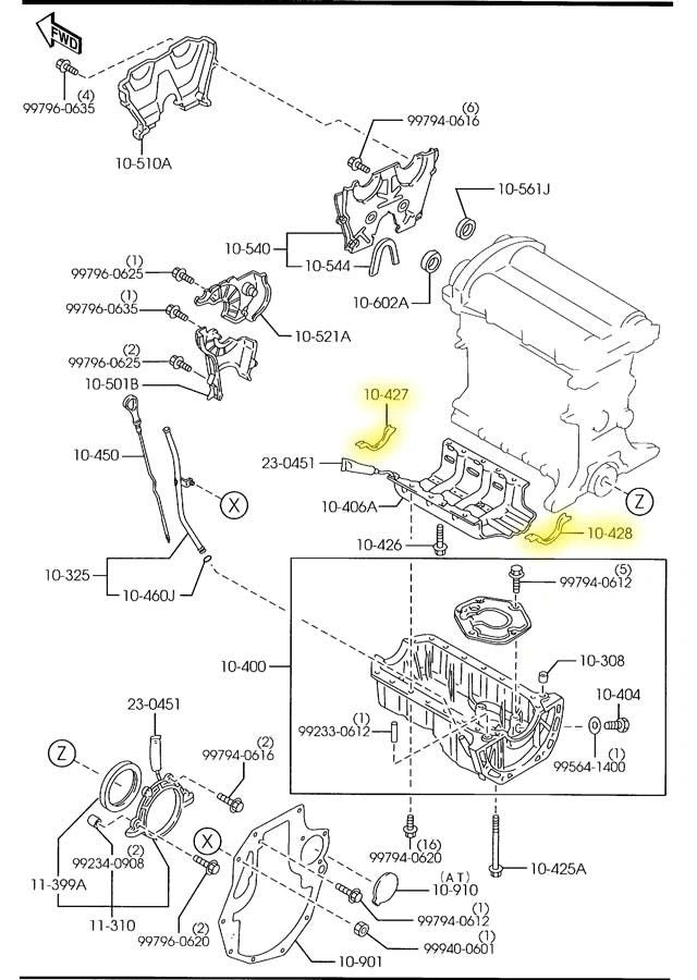 Oil Pan Gaskets Factory New 2001-2005 NB Mazda Miata