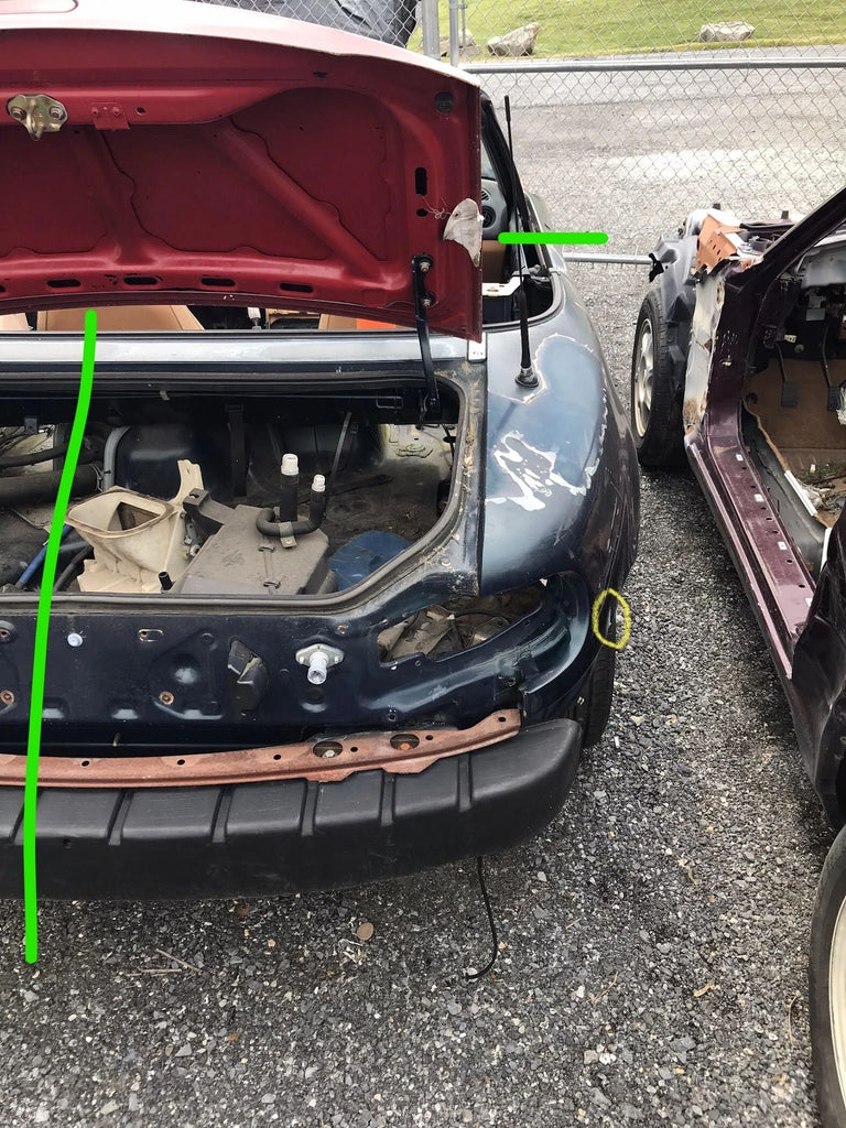 Quarter of the Car Rear Passenger Side Complete Cut Out Factory Used 1990-1997 NA Mazda Miata