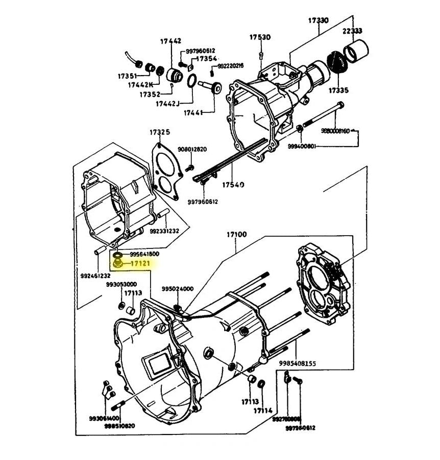 Rear Differential Housing and Manual Transmission Oil Drain Plug Factory New 1990-2013 NA, NB, and NC Mazda Miata