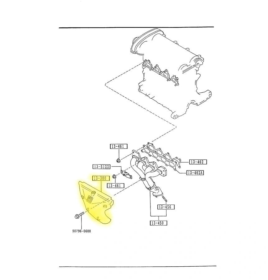 Heat Shield Exhaust Manifold Factory Used 1990-1993 Mazda Miata