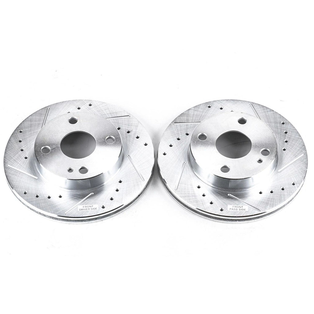 Brake Rotors and Pads Complete Set PowerStop Evolution Sport Aftermarket New 1994-2002 NA and NB Mazda Miata