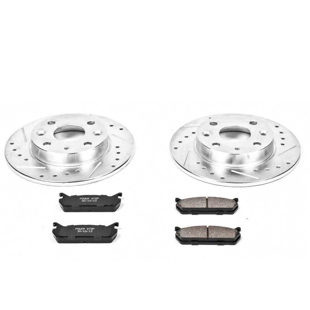 Brake Rotors and Pads Rear Set PowerStop Evolution Sport Aftermarket New 1990-1993 NA Mazda Miata