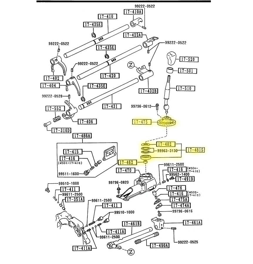 Shifter Rebuild Kit 5 Speed Manual Transmission Factory New 1994-1997 NA Mazda Miata