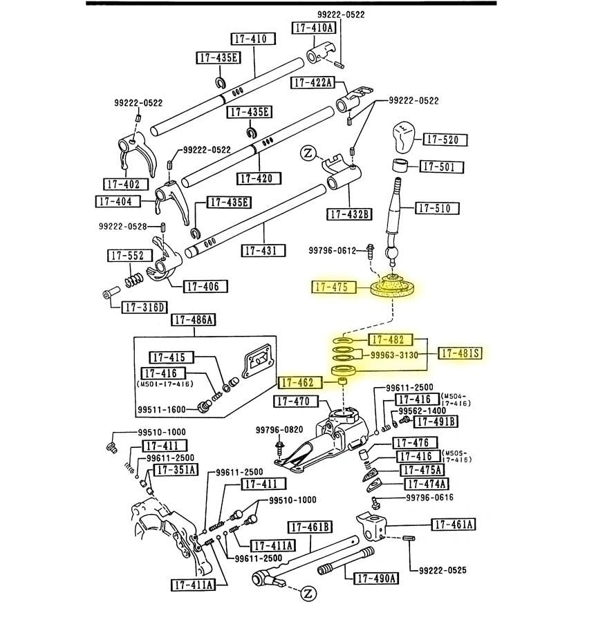 Shifter Rebuild Kit 5 Speed Manual Transmission Factory New 19992005