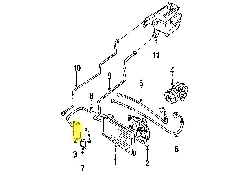 Air Conditioning Drier Factory Used 1994-1997 NA Mazda Miata