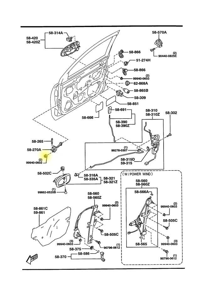 Door Check Arm Strap Nuts Factory Used 1990-2005 NA and NB Mazda Miata