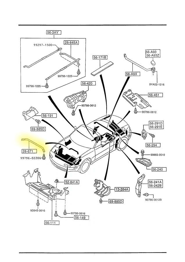 Brace Front Subframe Factory Used 1990-1997 NA Mazda Miata