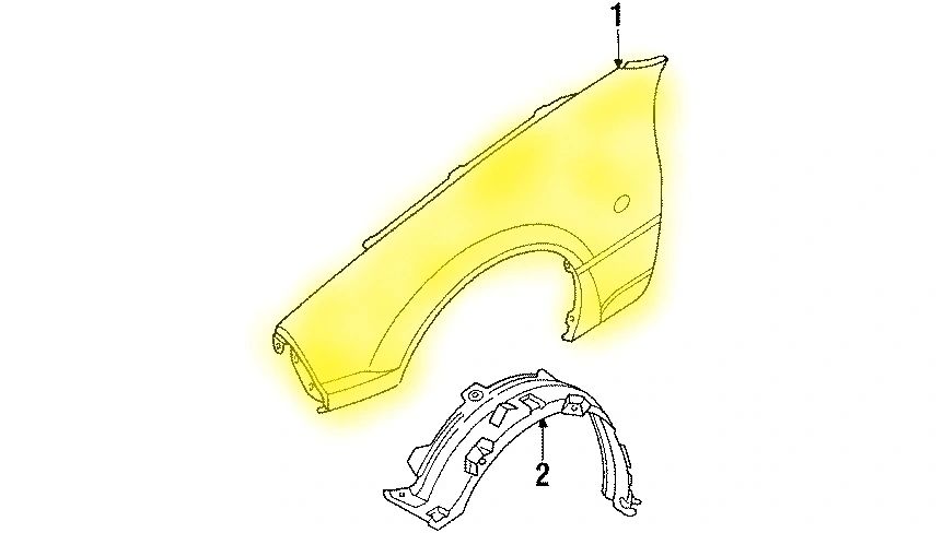 Fender Driver Side Factory Used 1990-1997 NA Mazda Miata