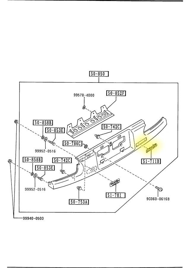 Mazda Emblem for Passenger Side Rear Finish Panel Factory New 1990-1997 NA Mazda Miata