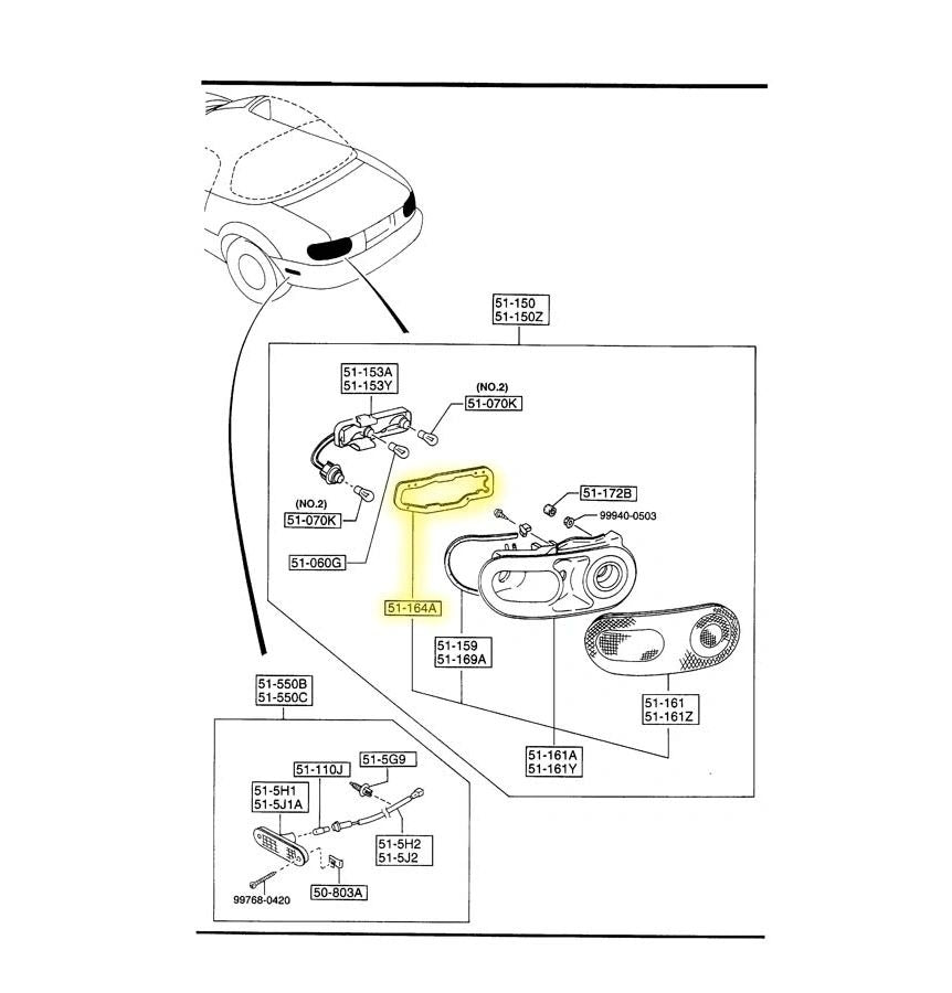 OEM NEW Mazda 3RD Brake Light Lamp Gasket Seal Trim 1990-1997 Miata OEM NEW Mazda 3RD Brake Light Lamp Gasket Seal Trim 1990-1997 Miata