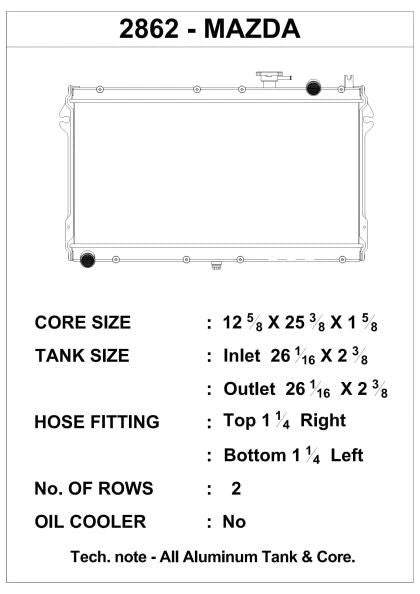 Radiator CSF Aluminum Aftermarket New 1990-1997 NA Mazda Miata