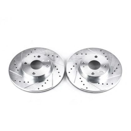 Brake Rotors Front Set PowerStop Slotted Drilled Aftermarket New 1994-2002 NA and NB Mazda Miata