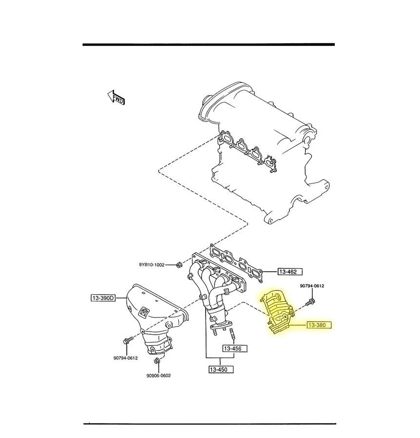 Heat Shields Exhaust Manifold Factory New 1994-1997 Mazda Miata