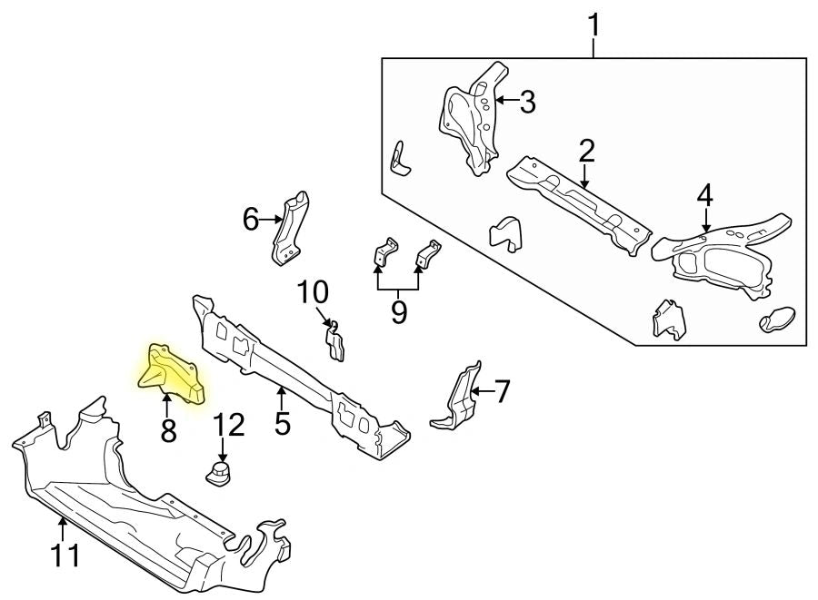 Bumper Cover Reinforcement Brackets Front Factory Used 1999-2005 NB Mazda Miata