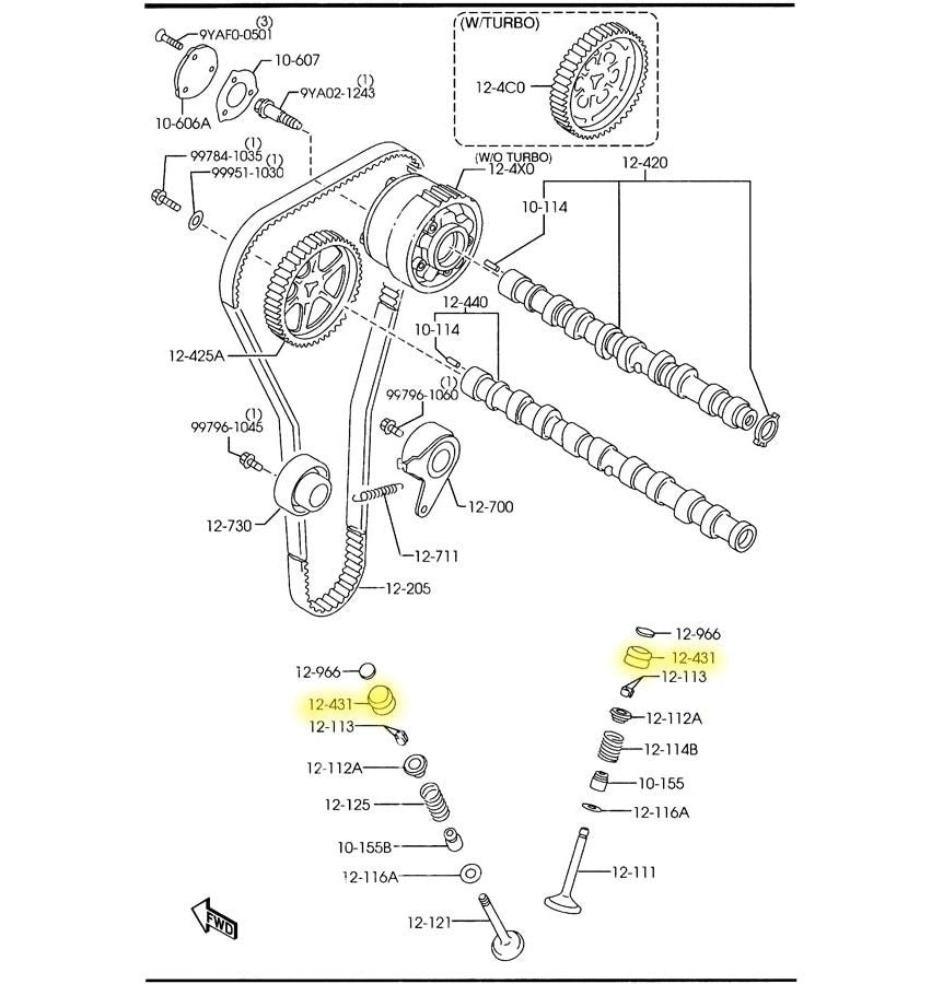 Camshaft Followers Factory New 99-05 NB Mazda Miata