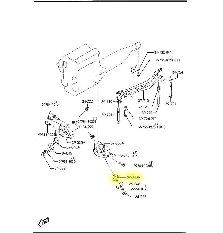 Motor Mounts Factory New 1999-2005 NB Mazda Miata