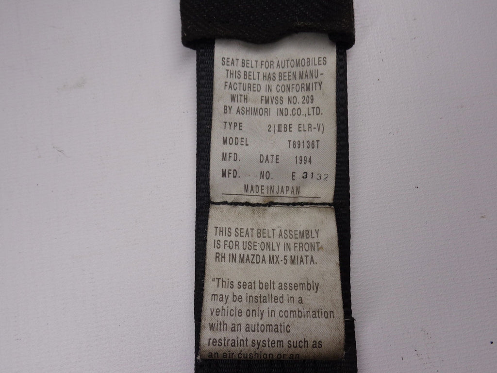 Seat Belt Assembly Factory Used 1994-1997 NA Mazda Miata