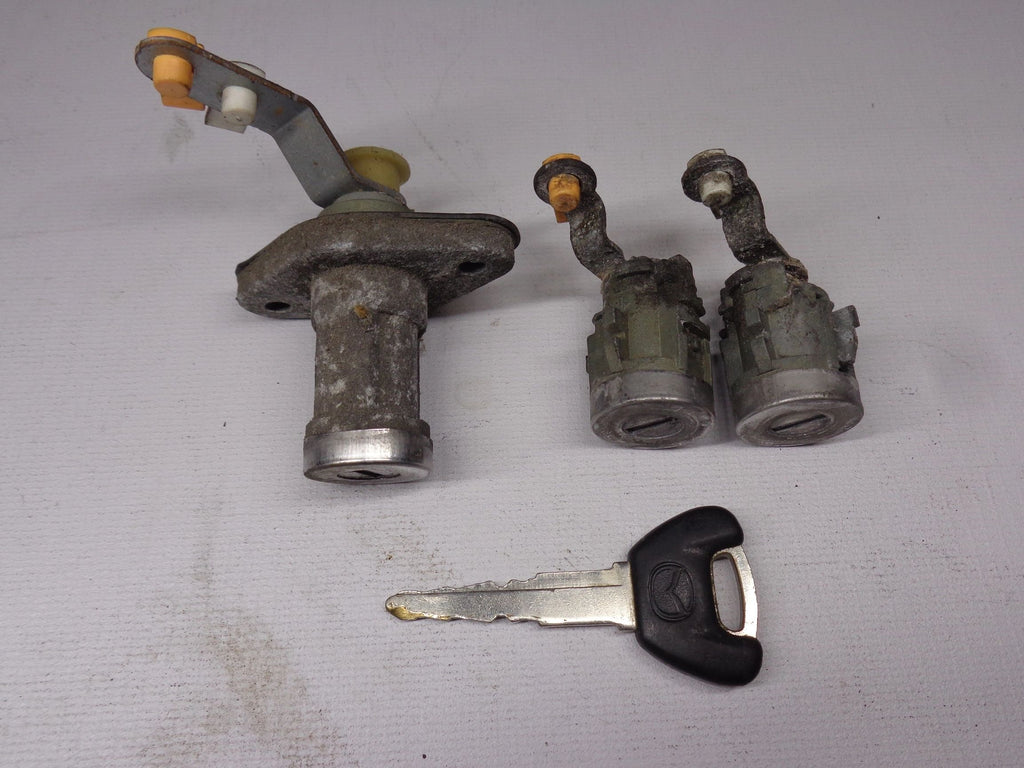 Exterior Door Lock Cylinders Pair and Trunk Lock with Matching Key Factory Used 1999-2005 NB Mazda Miata