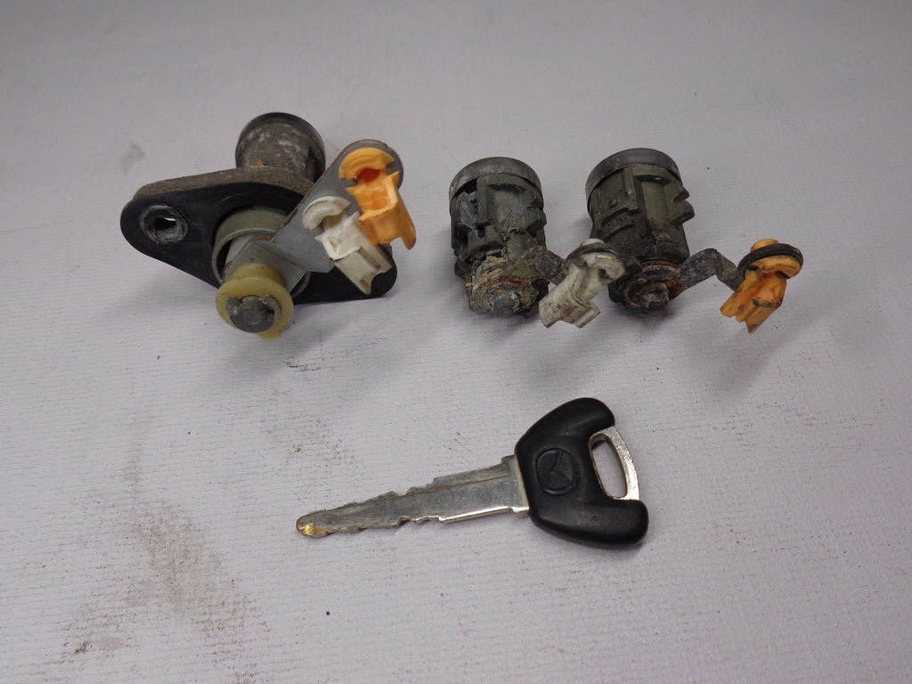 Exterior Door Lock Cylinders Pair and Trunk Lock with Matching Key Factory Used 1999-2005 NB Mazda Miata