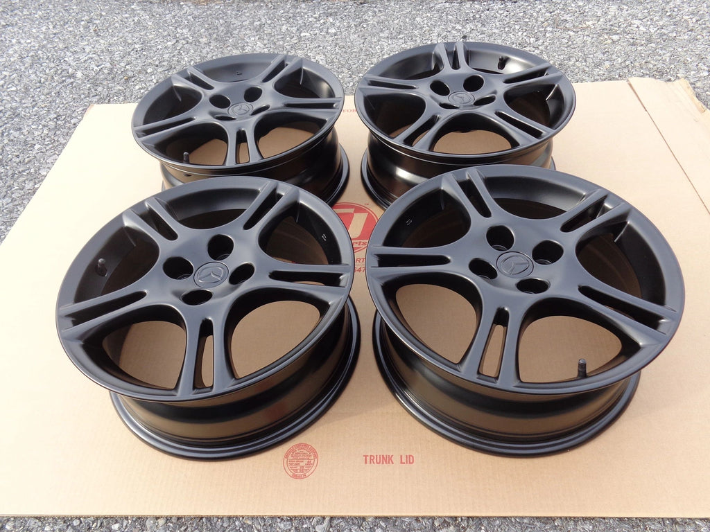 Split Spoke Rims Wheel Set 16X6.5 5 Split Spoke Matte Black Alloy Factory Refurbished f ...