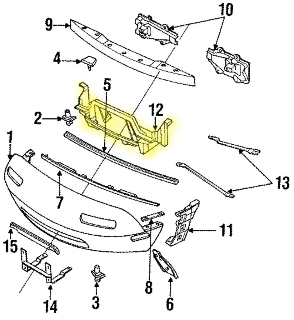 Front Air Guide Without ABS Factory New 1990-1997 Mazda Miata